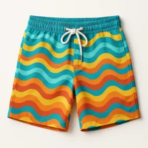 SunnyVibe Splash Wave Badeshorts