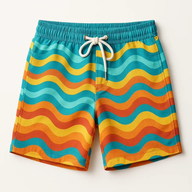 SunnyVibe Splash Wave Badeshorts